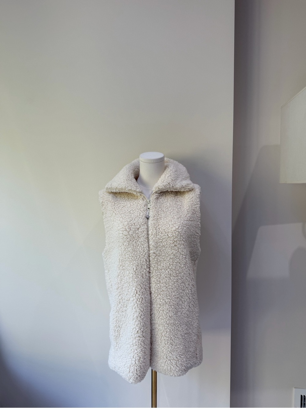 Zella Cream Sherpa Zip Vest - Women's